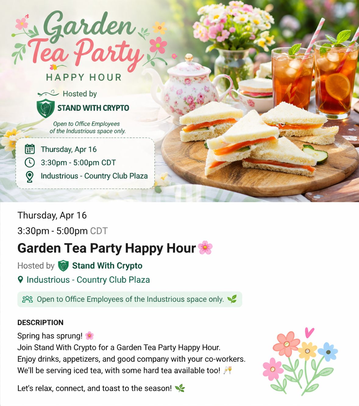 Garden Tea Party Happy Hour